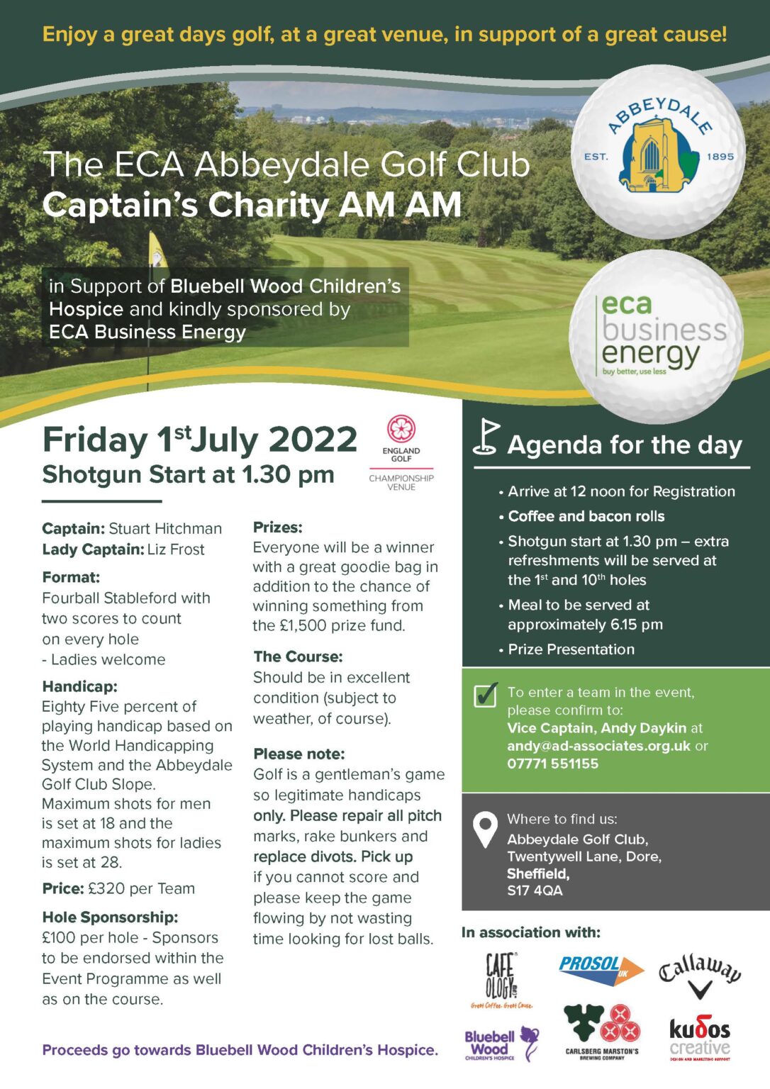 ECA Abbeydale Charity Golf Day Poster
